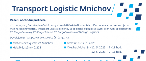 Pozvánka Transport Logistic Mnichov 2023